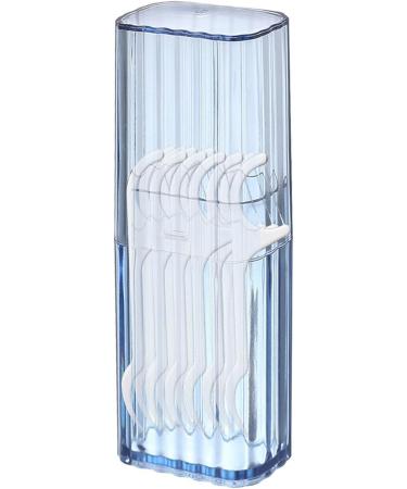 Joberio Cotton Swab Holder with Lid - Chic Mini Storage Case for Dental Packs & Toothpicks - Travel Canister in Blue - Buy Online on GoSupps.com
