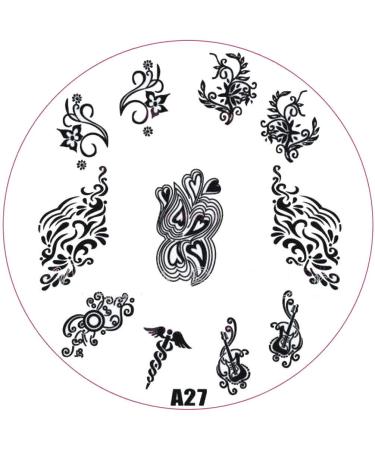 ++SPECIAL ITEM++ Stamping stencil A-Series: A27 Guitar flower ornaments