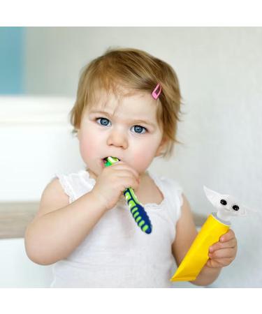 Baby Yoda Toothpaste Cap Dispenser - 4 Pack (2 Green + 2 White) | Fun Squeeze Toothpaste for Film Fans | Perfect for Kids & Adults - International Shipping Available! - Buy Online on GoSupps.com