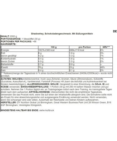 Dorian Yates ShadoWhey Chocolate - 2000g - Buy Online on GoSupps.com
