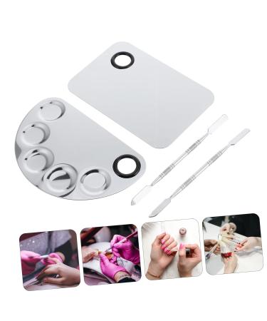 Buy 2 Stainless Steel Makeup Painting & Nail Art Palettes - Versatile Color Mixing Tools for Artists | International Shipping Available - Buy Online on GoSupps.com