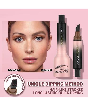 Multi-Purpose Liquid Eyebrow Pencil Waterproof Sweatproof Ultra Long Lasting Hair-Like Strokes Liquid Eyebrow Gel Pen Quick Dry (#02 Taupe) - Buy Online on GoSupps.com