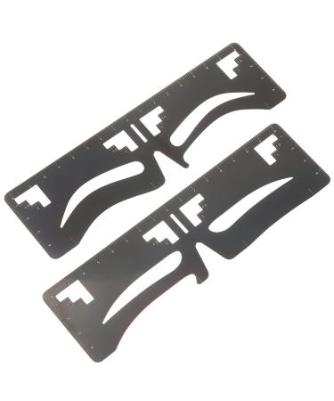 MAGICLULU 8 Pcs Eyebrow Ruler Brow Stencil Ruler Tool Molds Brow Guide Stencil Guide Ruler Eyebrow Trimming