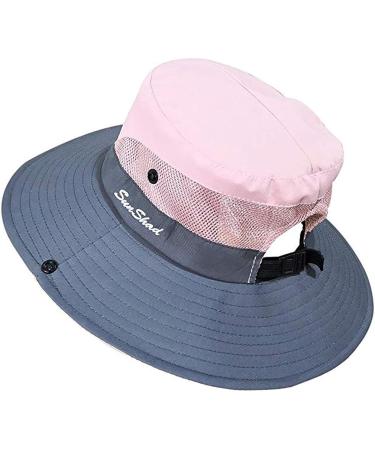 UPF 50+ Waterproof Pink Sun Hat for Women - Wide Brim UV Protection Bucket Boonie Hat - Buy Online on GoSupps.com