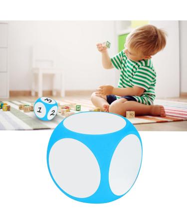 Fockety Write on Wipe Off Dice - 3.9in Blank EVA Dry Erase Cubes in Blue | Portable Teaching Aids for Writing Letters Numbers & Shapes | Vibrant & Cleanable - Buy Online on GoSupps.com