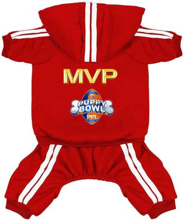 Dog Hoodies Dog Clothing 4 Legs Overall Football Mvp Fleece Sweater Winter Sweat Shirt Shirt Warm Cotton Hoodie For Small Dog Medium Large Dog M red - Buy Online on GoSupps.com