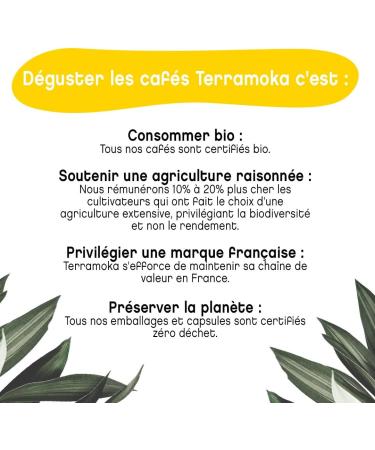TERRAMOKA Organic Coffee Gourmet Box - 105 Biodegradable Capsules - Compatible with Nespresso Capsule Machines - Gift Idea - Discovery Case (7 * 15) - Zero Waste - Roasted in France - Buy Online on GoSupps.com