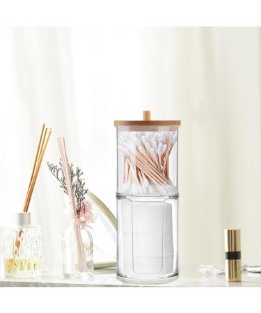 Honrane Cotton Pad Holder Cosmetic Cotton Pad Organizer Cosmetic Storage Box Transparent Convenient Simple Makeup Cotton Pad Swabs Organizer Storage Box for Home 3 - Buy Online on GoSupps.com