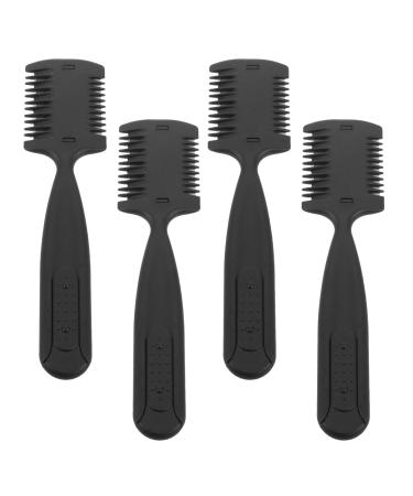 SHERCHPRY 4Pcs Double Hair Shaving Comb Hair Combs Trimmer Razor Comb for Home Texture Comb Styling Comb for Trimming Split Ends