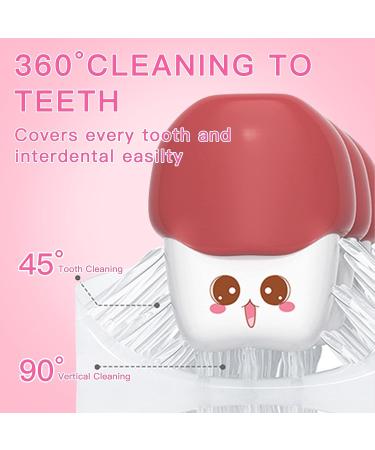 Kids Electric Toothbrush - Pink Elephant Design | IPX7 Waterproof | Rechargeable Ultrasonic | 6 Modes Oral Care for Children 2-7 Y - Buy Online on GoSupps.com