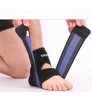 Ankle Brace for Sports Sprains Heel Pain Relief Breathable Arch Support for Man&Woman with Double Compression Adjustable Straps (Color : Blue)