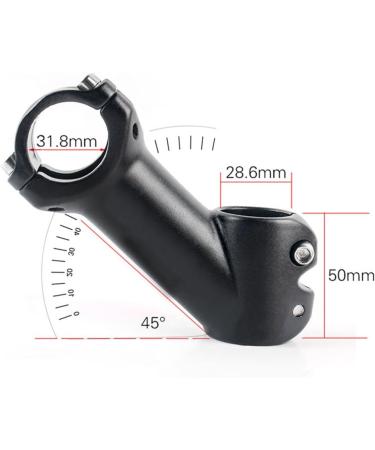 Wake MTB Stem 45 31.8 90mm Short Handlebar Riser | Aluminum Alloy Black | for MTB Road Bike BMX Cycling - Buy Online on GoSupps.com