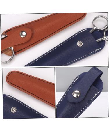 4-Part Shear Set - Black Scissors Tool with Leather Protection & Storage Cover | PU Sheath for Kids - 15x4.3cm - Buy Online on GoSupps.com
