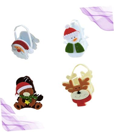 PRETYZOOM 4pcs Candy Bags Christmas Bags Pouches for Christmas Plush Candy Pouch Elder Apple Bag Elk - Buy Online on GoSupps.com