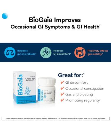 BioGaia Gastrus - Mandarin Flavored 30 Chewable Tablets for GI Health - Buy Online on GoSupps.com