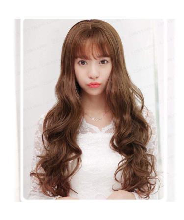 Hairpieces Wig Fashion Big Wavy Long Curly Hair Fluffy Air Bangs Wig Set
