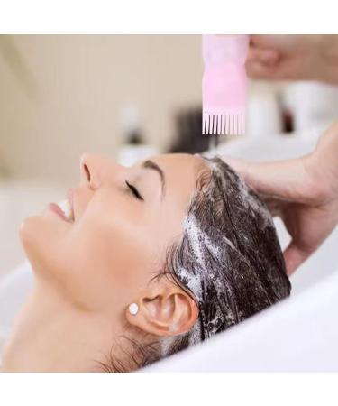 Root Comb Applicator Bottle - 6 Oz Hair Dye & Oil Applicator with Brush | Modern Pink Hair Coloring Tool - Buy Online on GoSupps.com