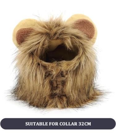 Khsgewr Lion Costume for Small Dogs & Cats | Halloween Lion Mane Headgear with Ears | Pet Costume for Parties - Neck Size 26-32 cm - Buy Online on GoSupps.com