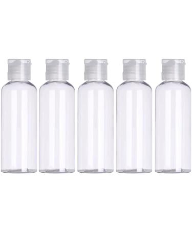 DNSEN 5 Pack 3.4oz Empty Plastic Travel Bottles for Toiletries TSA Approved Leak Proof Squeezable Travel Size Containers Travel Essentials Accessories