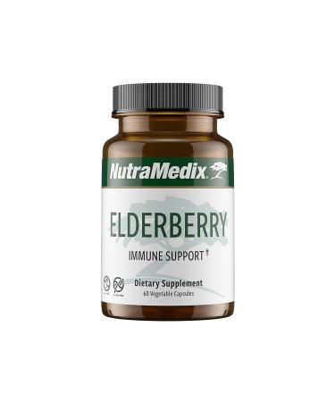 NutraMedix Elderberry Antioxidants Supplement Capsules - Elderberry Extract to Promote a Healthy Inflammatory Response Daily Immune Support and Bowel Health (60 Capsules)