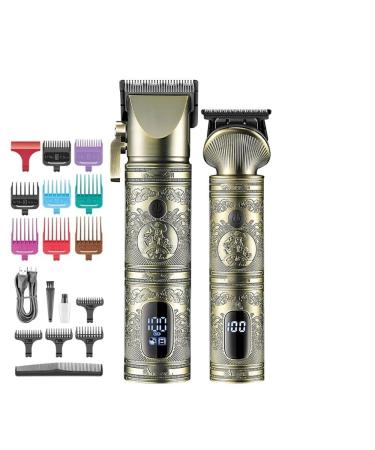 Hair Clippers for Men Hair Trimmer Professional Hair Clipper Hair Trimmer Set Rechargeable Metal Housing LED Display with Travel Lock Barber With Box