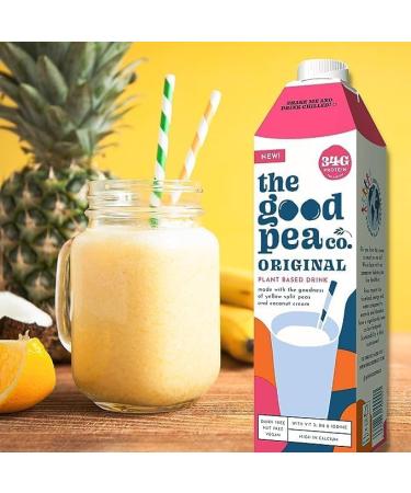 The Good Pea Plant Based Pea Milk Flavoured Mixed Case - Lacto Free Long Life High Protein Dairy Alternative - Vitamins D & B12 Enriched with Calcium - 4 pack of Each Flavour Pack of 8 X 1L - Buy Online on GoSupps.com