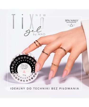 SPN Nails Professional TiXo Gel Cover Nude by MAD 50g- Gel Builder For Extension - Nail Strengthener - Opaque Pink Effect - Professional Home & Salon Use LED/UV Lamp Curable - Buy Online on GoSupps.com