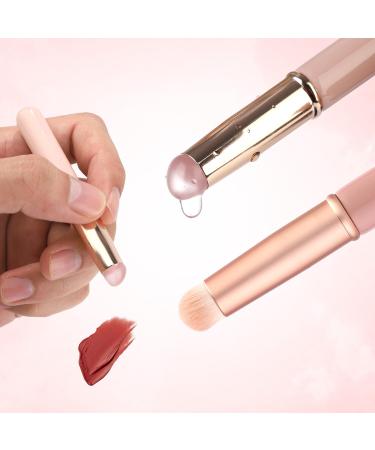 2pcs Silicone Lip Brush Set - Soft Bristle Makeup Applicator with Cap | Multi-Purpose Gloss Brush for Lipstick - Buy Online on GoSupps.com