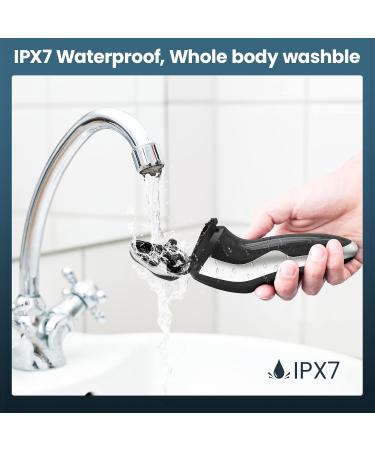 SweetLF Electric Razor for Men- New (Plus 3 Blades) IPX7 Waterproof Wet and Dry Use 120 Running Time Rechargeable Mens Electric Razor 2 Years Warranty (Black) Bright Black - Buy Online on GoSupps.com