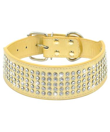 Elegel dog collar leather wide large small medium-sized dogs black red pink pink with rhinestone and anti-lost mobile phone numbers trailer xs gold