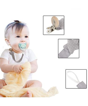 Meiso 3-Piece Baby Pacifier Chain Set - Organic Cotton & Wood Nickel-Free Clips for Boys & Girls - International Shipping - Buy Online on GoSupps.com