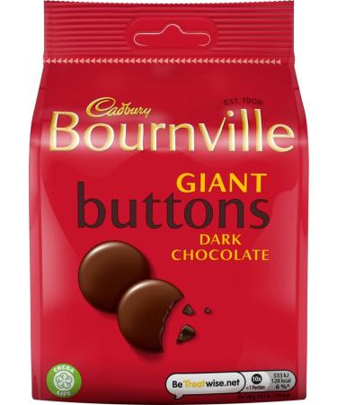 Cadbury Bournville Dark Chocolate Giant Buttons Bag 110 g Cocoa 110 g - Buy Online on GoSupps.com