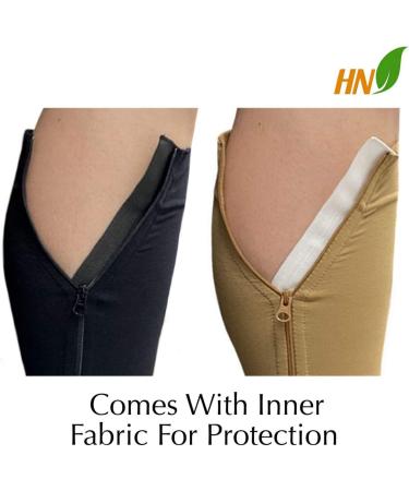 Closed Toe 20-30 mmHg Compression Socks for Big Calves - Extra Wide Black with Zipper 5X-Large - Buy Online on GoSupps.com