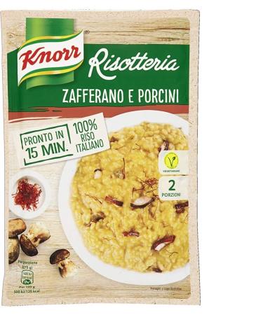 15x Knorr Risotto Zafferano e Porcini rice with saffron and stone mushrooms 175g 100 Italian finished rice dishes