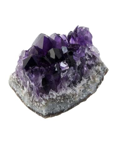 LIFKOME 2pcs Amethyst Cluster Rock Chip Rough Crystal Specimen Geode Natural Crystal Decoration Energy Druze
