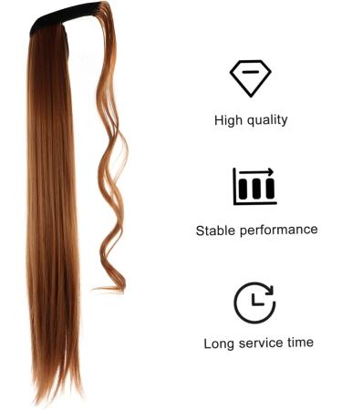 SOESFOUFU Curly Wig Ponytail Hair Extension Real Hair Ponytail Heat Synthetic Wavy Wig Curly Closure Wig Human Hair Curly Wigs Dark Brown Wig Clip-on Scarf High Temperature Wire Women's - Buy Online on GoSupps.com