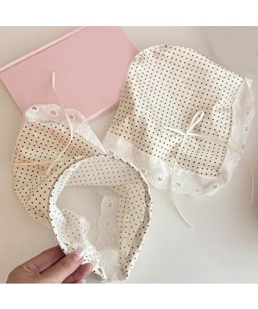 TQUXNGA Elegant Hair Scarf Headbands Triangled Head Kerchief Hairband Bowknot Bandanas Headbands Cute Hair Accessory White - Buy Online on GoSupps.com