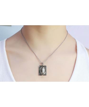 OralGos Exquisite Handmade Vintage Book Locket Pendant Necklace | Unique Collectors Jewelry for Fashion Enthusiasts - Buy Online on GoSupps.com