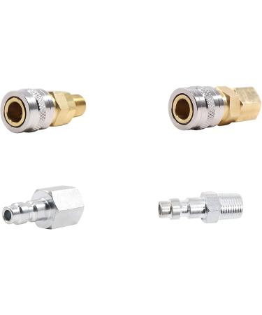 Sanoolir Fill Nipple Male & Female Set - Quick-Disconnect Copper Adaptor for PCP Airsoft & Paintball Guns | 1/8NPT, 1/8BSP, M10*1 Fittings - Buy Online on GoSupps.com