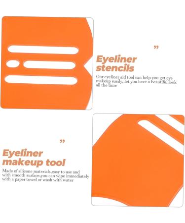 POPETPOP Eye Liner Shadow Guide Silicone Makeup Applicator Women Eyeliner Make up Make up Stencils Silicone Eyeliner Guard Tool Eyelash Comb Silica Gel Miss Third Gear 10.3x3.8cm Orange - Buy Online on GoSupps.com