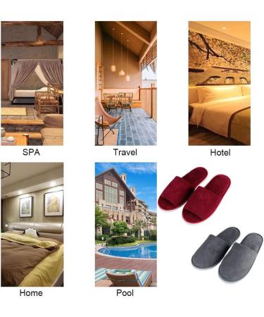 Teceyfeet 4 Pairs Guest Slippers Set | High-Quality Hotel & Bathing Slippers for Men & Women - International Shipping Available - Buy Online on GoSupps.com