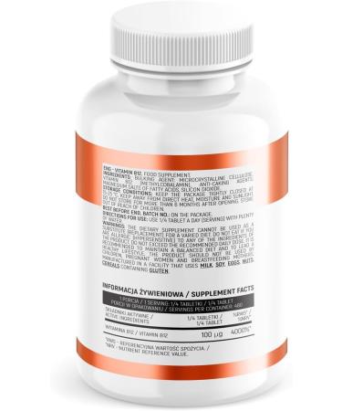 INSPORT Nutrition - Health Protection Line - Vitamin B12-100 g per day - Methylcobalamin - Metabolism - 120 Tablets (480 servings) - 100% Vegan - Buy Online on GoSupps.com