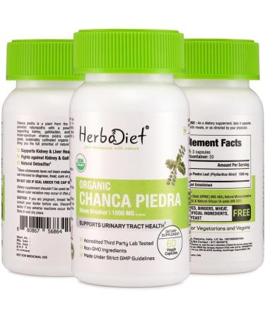 Organic Stone Breaker Chanca Piedra 400mg Capsules | Kidney Cleanse & Gallbladder Support | Detox Urinary Tract - Buy Online on GoSupps.com