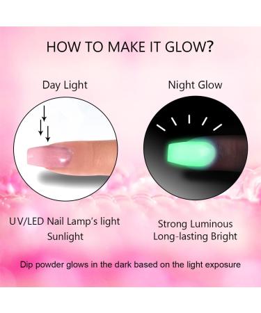 Saviland Glow in the Dark Dip Powder Nail Set - 10 Colors for French Manicure Nail Art, No Lamp Needed - Buy Online on GoSupps.com
