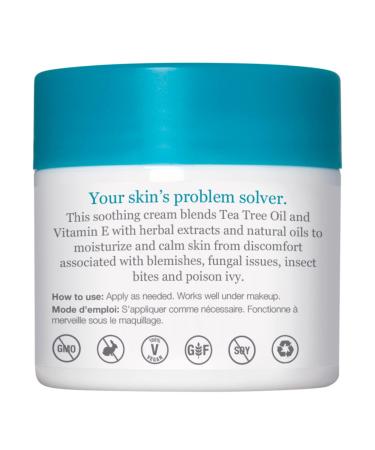 Derma E Tea Tree & Vitamin E Relief Cream 4 oz - Soothing Skin Moisturizer - Buy Online on GoSupps.com