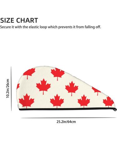 Happy Canada Day Microfiber Hair Towel - Soft & Super Absorbent Coral Velvet Wrap for Long Curly Thick Hair - Buy Online on GoSupps.com