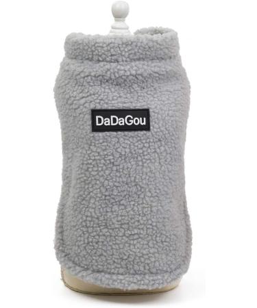 Tineer Pet Doggy Winter Coat - Warm Fleece Jacket for Small & Medium Dogs | Kashmir Lamb in Gray (L) - Buy Online on GoSupps.com