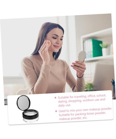 VINTORKY Powder Puff Holder Case with Puff Loose Containers Travel Cosmetic Containers Makeup Puff Pot Black - Buy Online on GoSupps.com