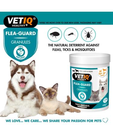 Flea Guard Edible Powder 60g for Dogs & Cats | Natural Flea Treatment with B Vitamins & Garlic | Keep Fleas, Ticks & Mosquitoes Away | Promotes Healthy Skin & Coat - Buy Online on GoSupps.com