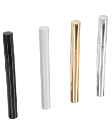 DRESSOOS 4pcs Lip Gloss Nail Polish Bottle Lash Containers Makeup Mascara Cream Vials Aluminum